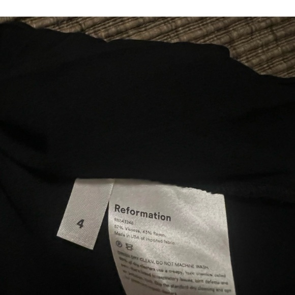 Reformation Mini Dress Black - Picture 6 of 7